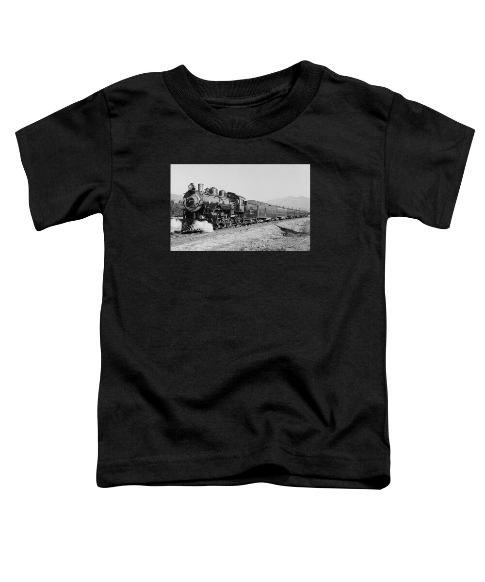 Vintage Train Toddler T-Shirt featuring the photograph Deluxe Overland Limited Passenger Train by War Is Hell Store
