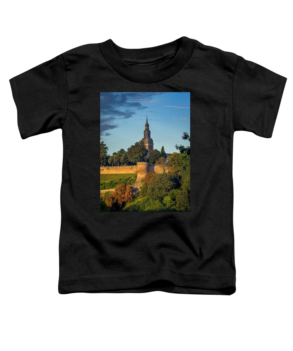 Breton Toddler T-Shirt featuring the photograph Dinan City Walls by Mark Llewellyn