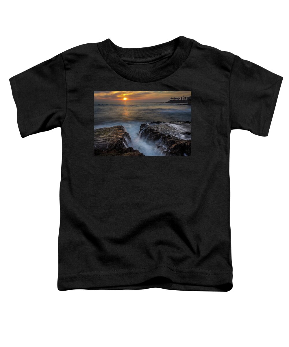 Beach Toddler T-Shirt featuring the photograph Diver's Cove Sunset by Andy Konieczny