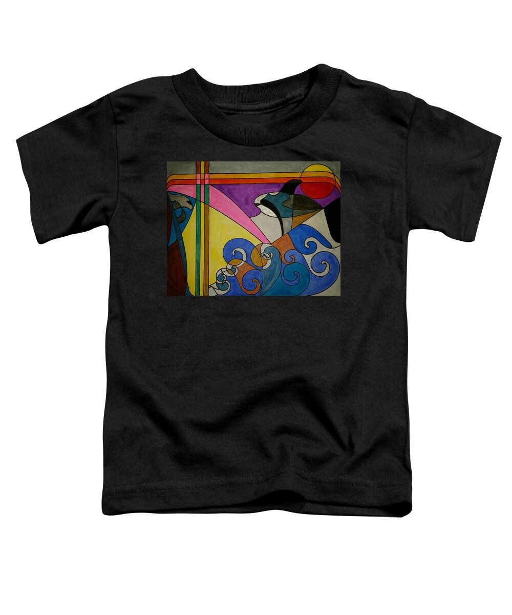 Geometric Art Toddler T-Shirt featuring the glass art Dream 176 by S S-ray