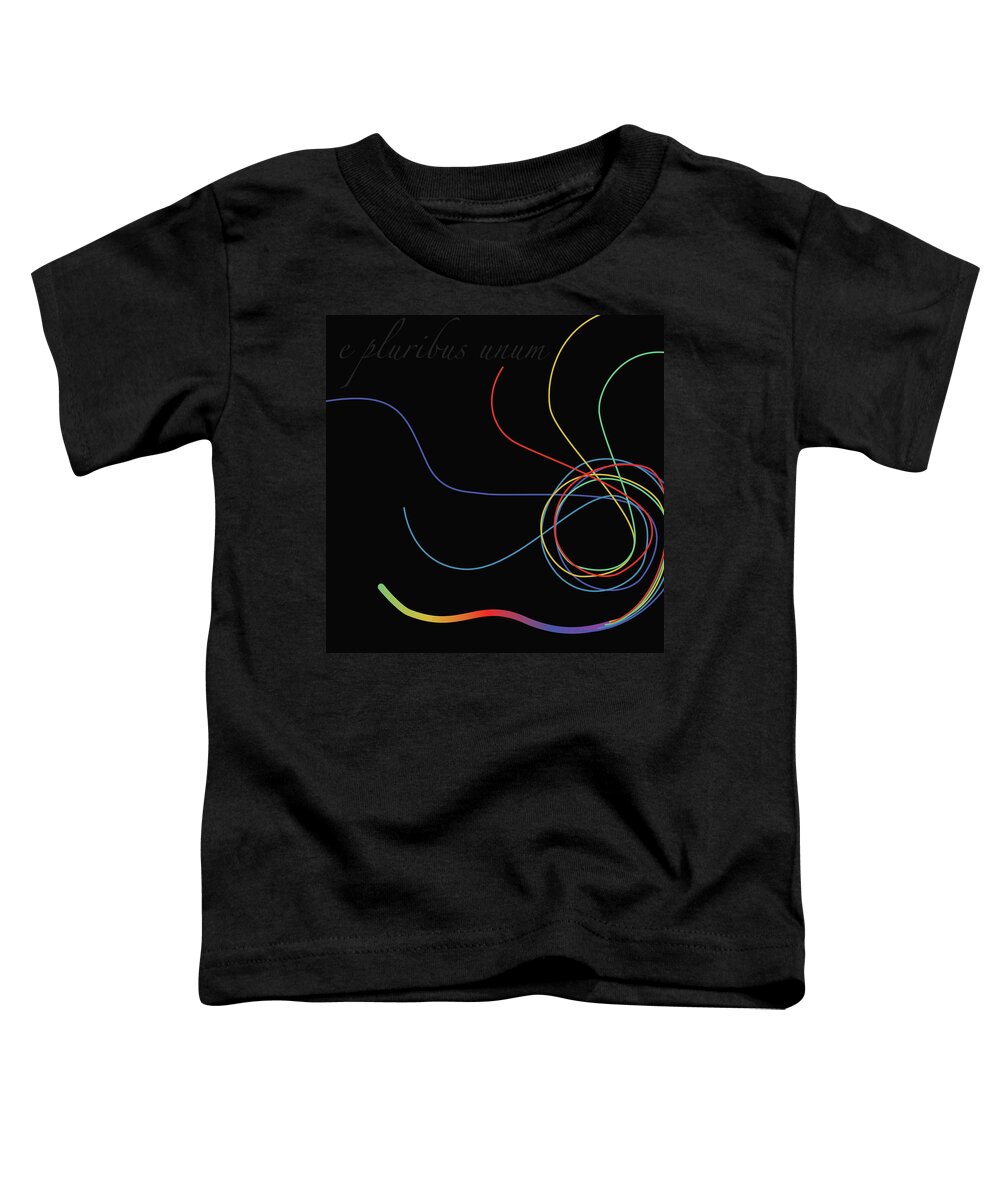 Abstract Toddler T-Shirt featuring the digital art E Pluribus Unum by Gina Harrison