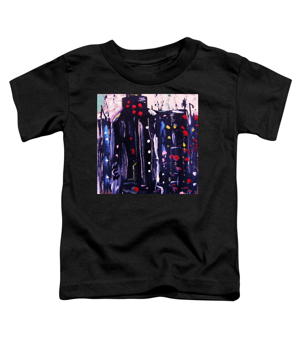 Lights Toddler T-Shirt featuring the painting Electric Company by Mary Carol Williams