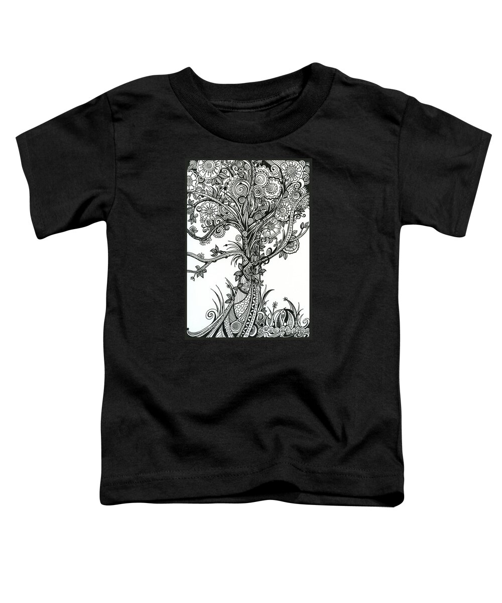 Trees Toddler T-Shirt featuring the drawing Elegance by Danielle Scott
