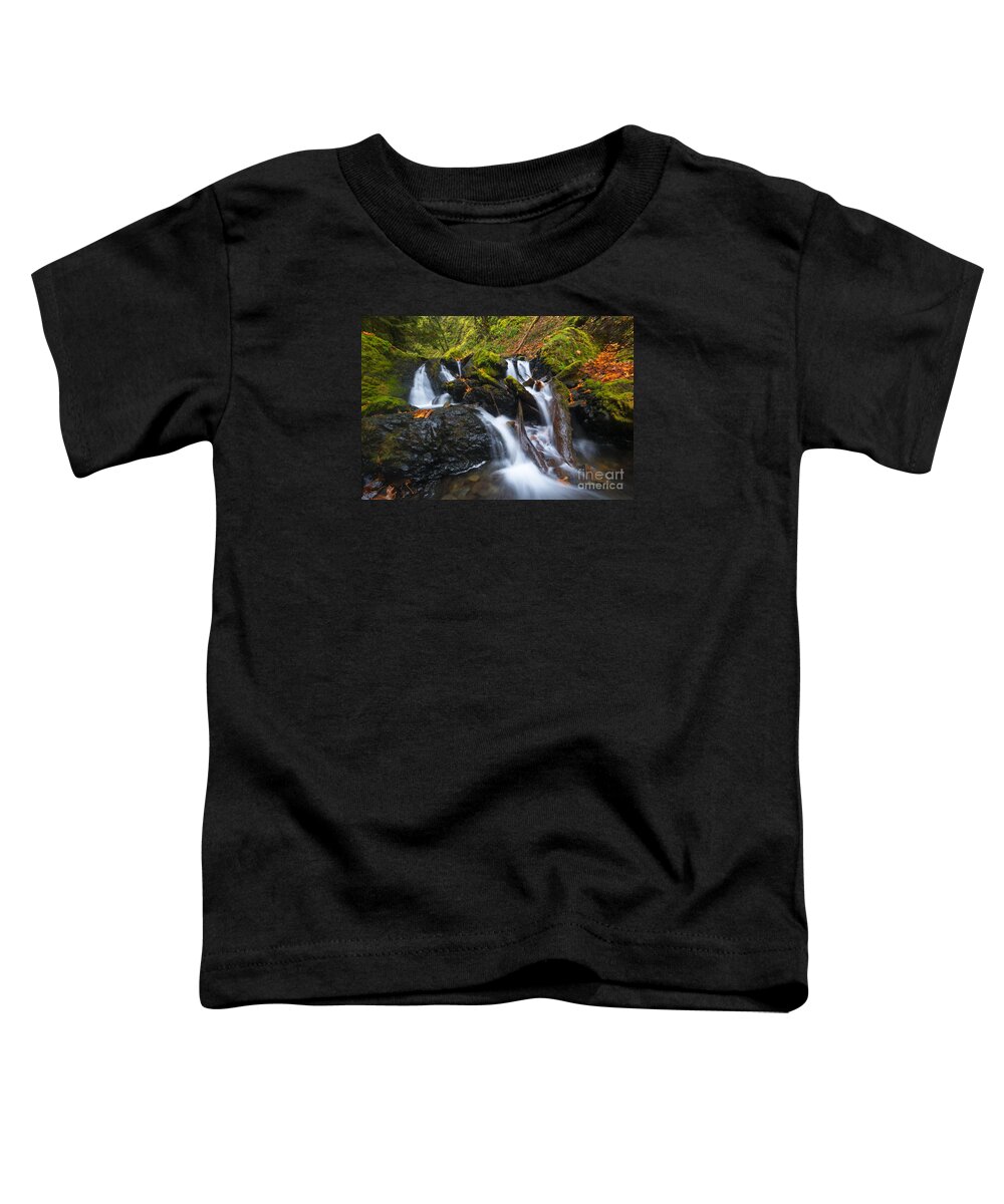 Gorton Creek Toddler T-Shirt featuring the photograph Emerald Falls Autumn by Michael Dawson