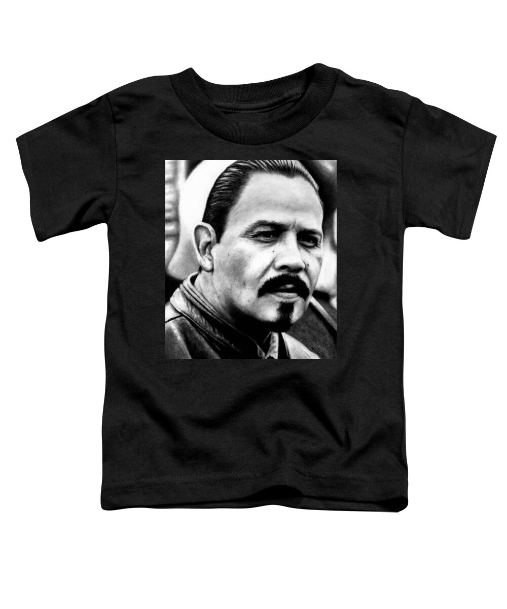 Emilio Rivera Toddler T-Shirt featuring the drawing Emilio Rivera as Marcus Alvarez by Rick Fortson