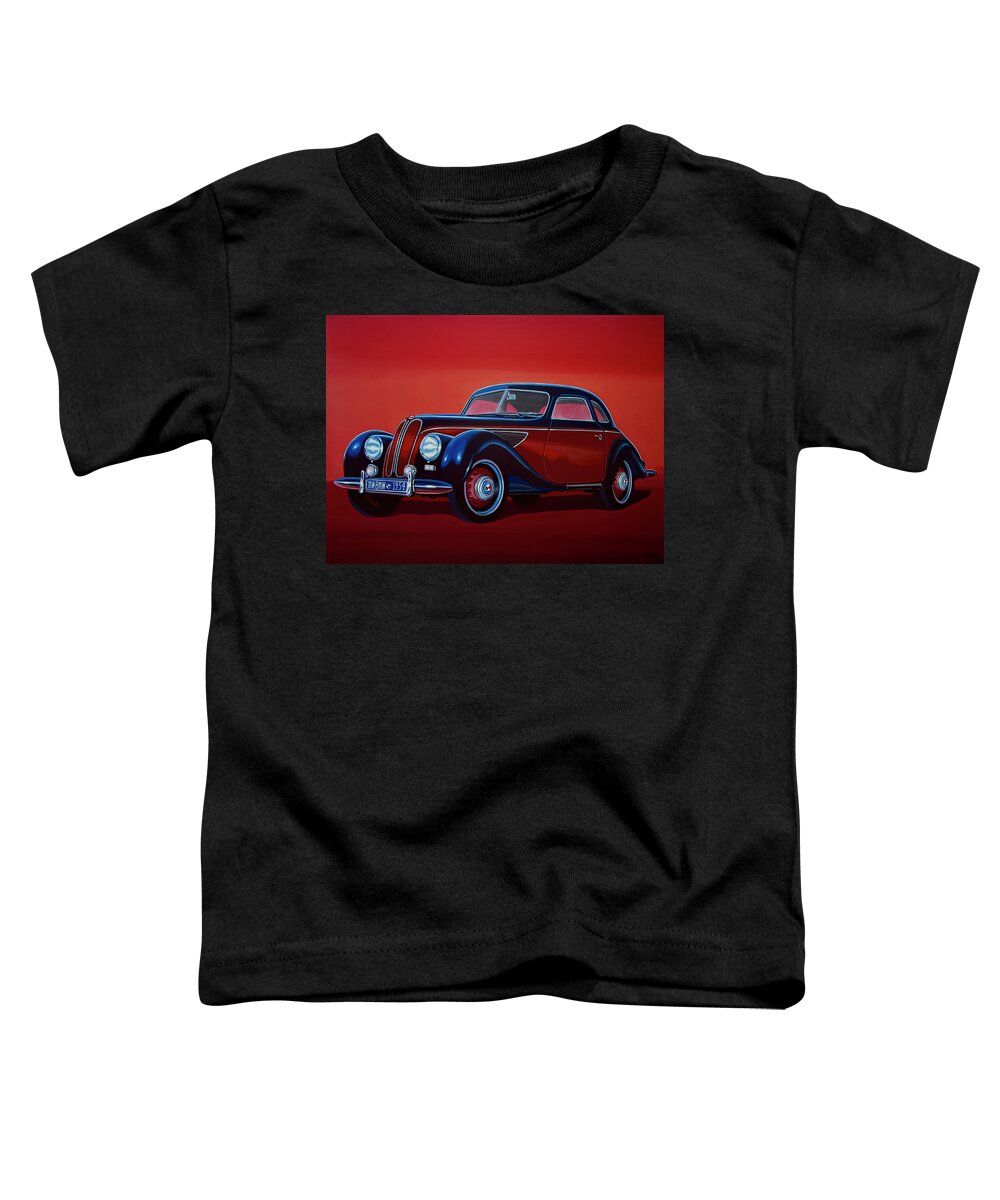 Emw Bmw Toddler T-Shirt featuring the painting EMW BMW 1951 Painting by Paul Meijering
