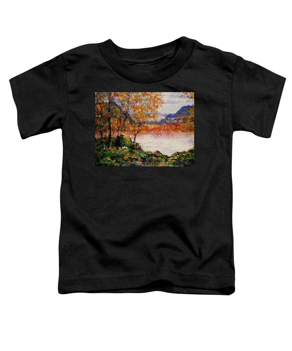 Natalie Holland Art Toddler T-Shirt featuring the painting Enchanting Autumn by Natalie Holland