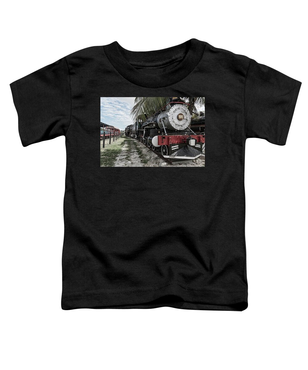 Cuba Toddler T-Shirt featuring the photograph Engine 1342 Parked by Sharon Popek
