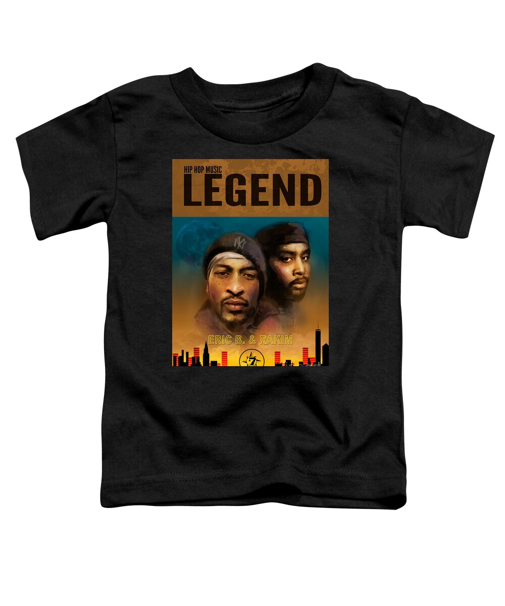 Hip Hop Toddler T-Shirt featuring the digital art Eric B. and Rakim by Dwayne Glapion