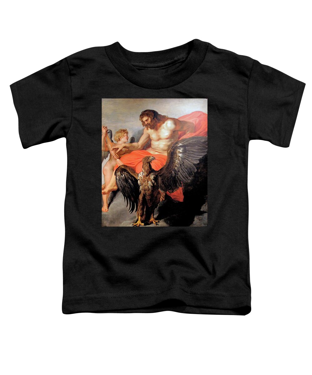 Eros Toddler T-Shirt featuring the painting Eros et Zeus by Peter Paul Rubens