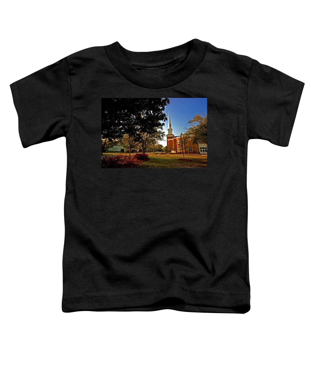 Church Toddler T-Shirt featuring the painting Fairhope Alabama Church by Michael Thomas