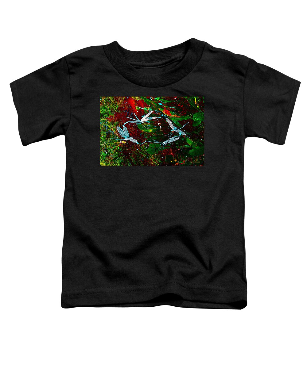 Susan Vineyard Toddler T-Shirt featuring the photograph Fairy Dragonfly Ring by Susan Vineyard