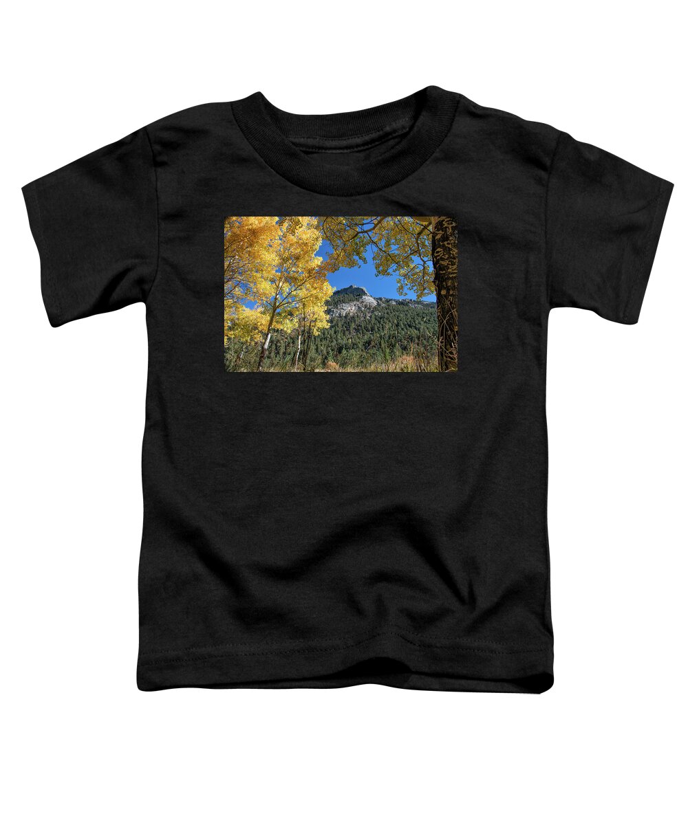 Fall Colors Toddler T-Shirt featuring the photograph Fall Colors Frame Bighorn Mountain by Tony Hake