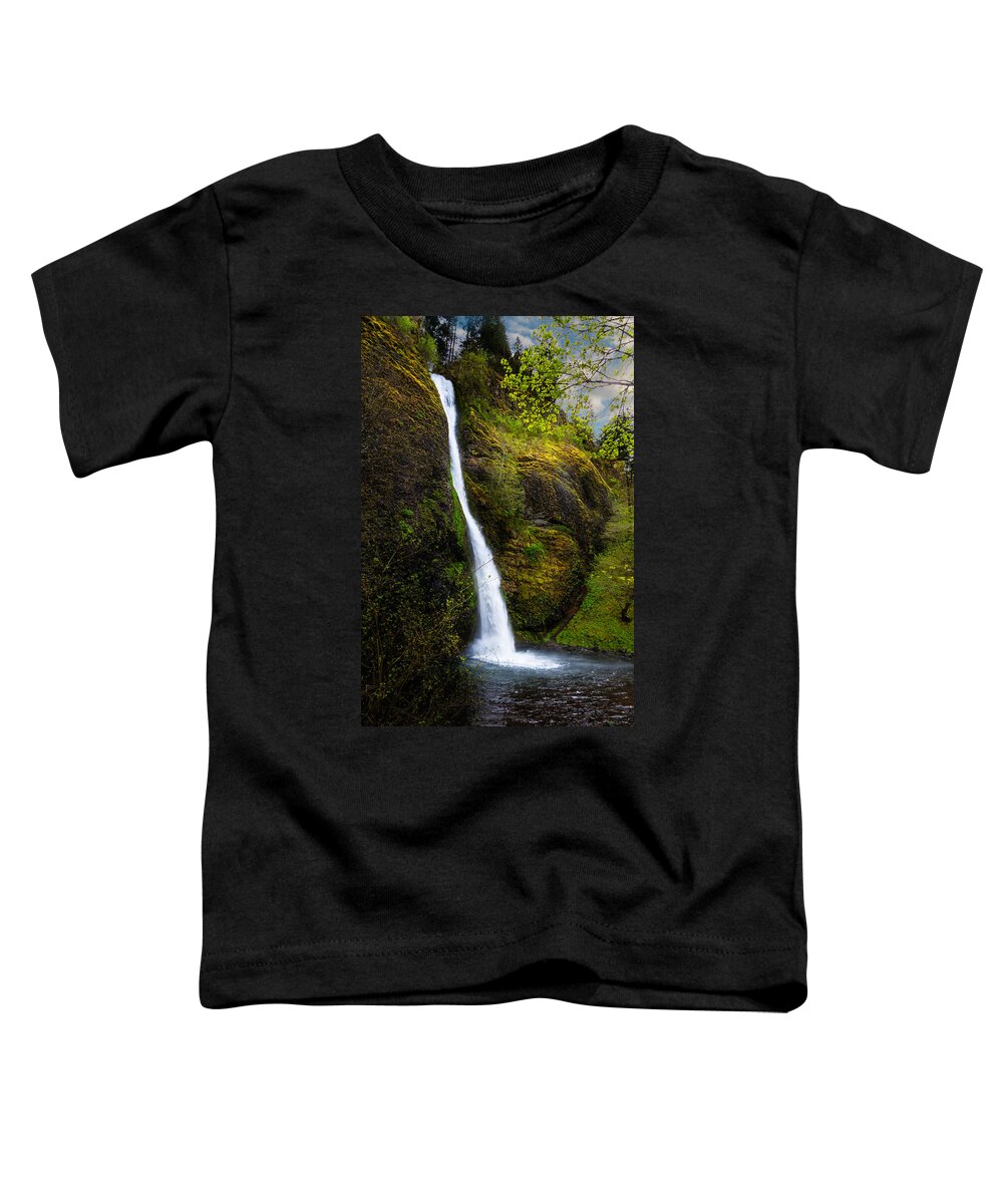 Horsetail Falls Toddler T-Shirt featuring the photograph Falling Water by Harry Spitz