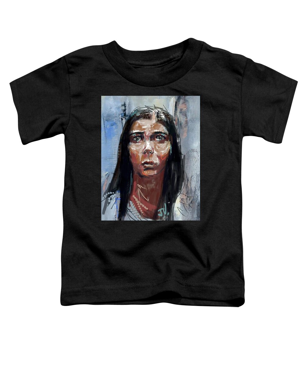 Portrait Toddler T-Shirt featuring the digital art Feather by Jim Vance