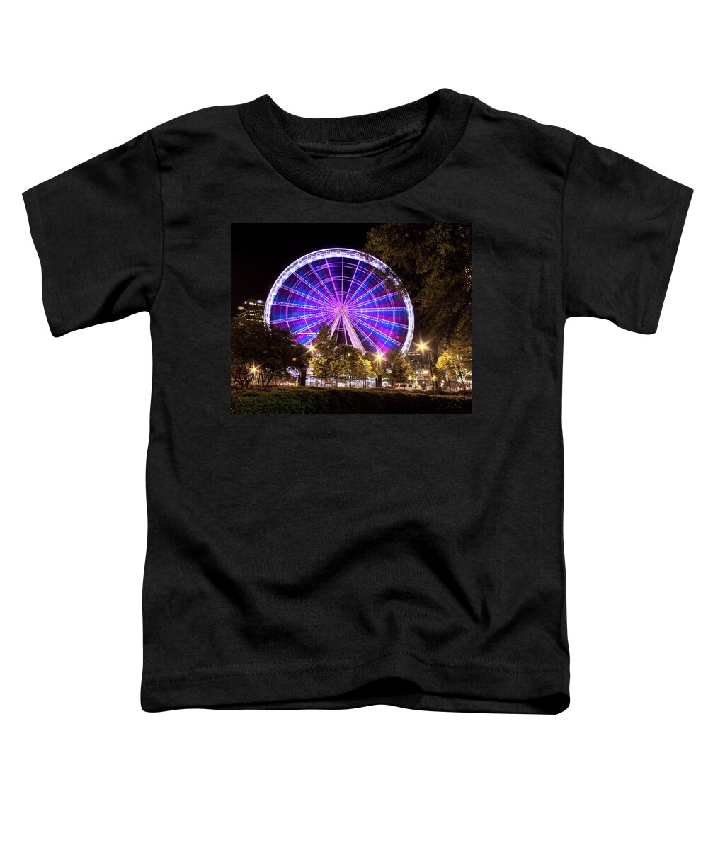 Ferris Wheel Toddler T-Shirt featuring the photograph Ferris Wheel at Centennial Park 1 by Kenny Thomas