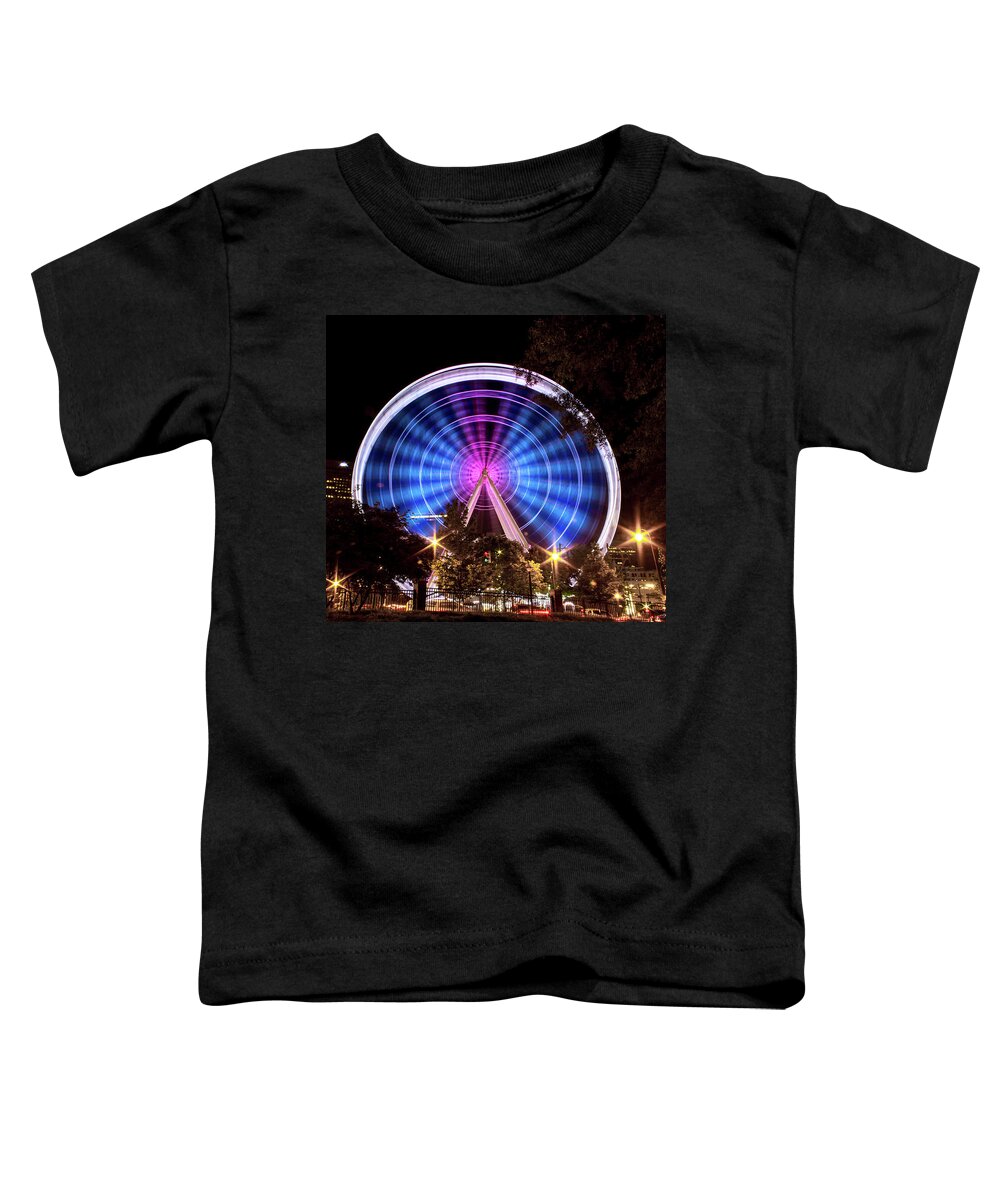 Ferris Wheel Toddler T-Shirt featuring the photograph Ferris Wheel at Centennial Park 2 by Kenny Thomas