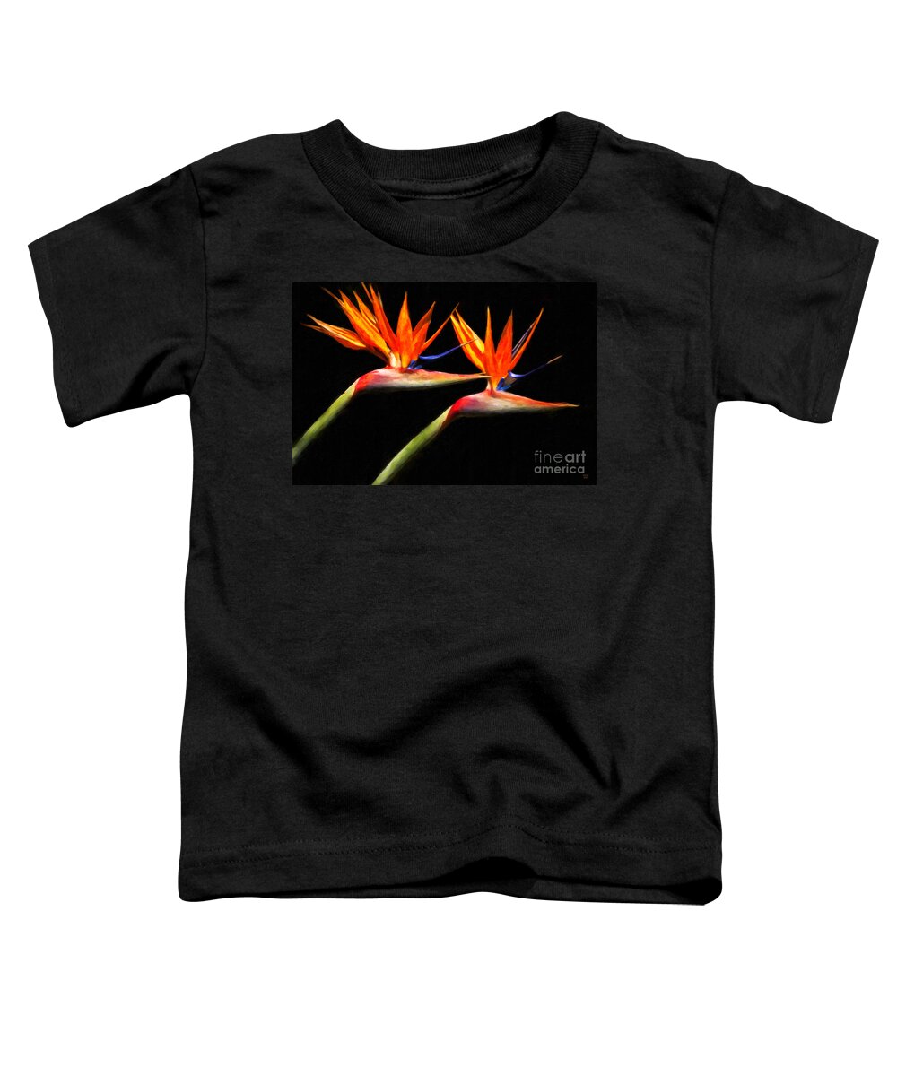 Bird Of Paradise Toddler T-Shirt featuring the painting Fire Wings by David Millenheft