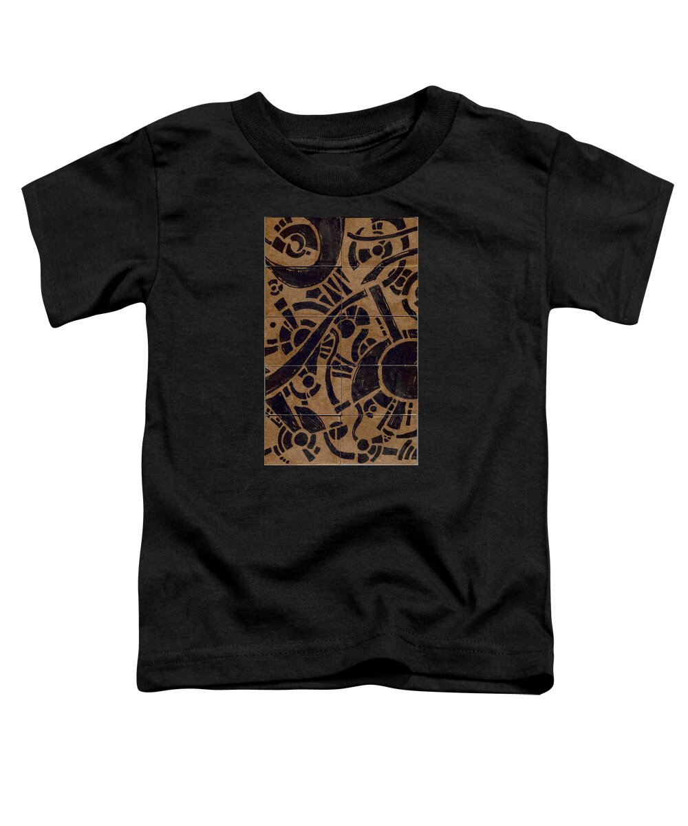 Pattern Toddler T-Shirt featuring the drawing Flipside 1 Panel B by Joseph A Langley