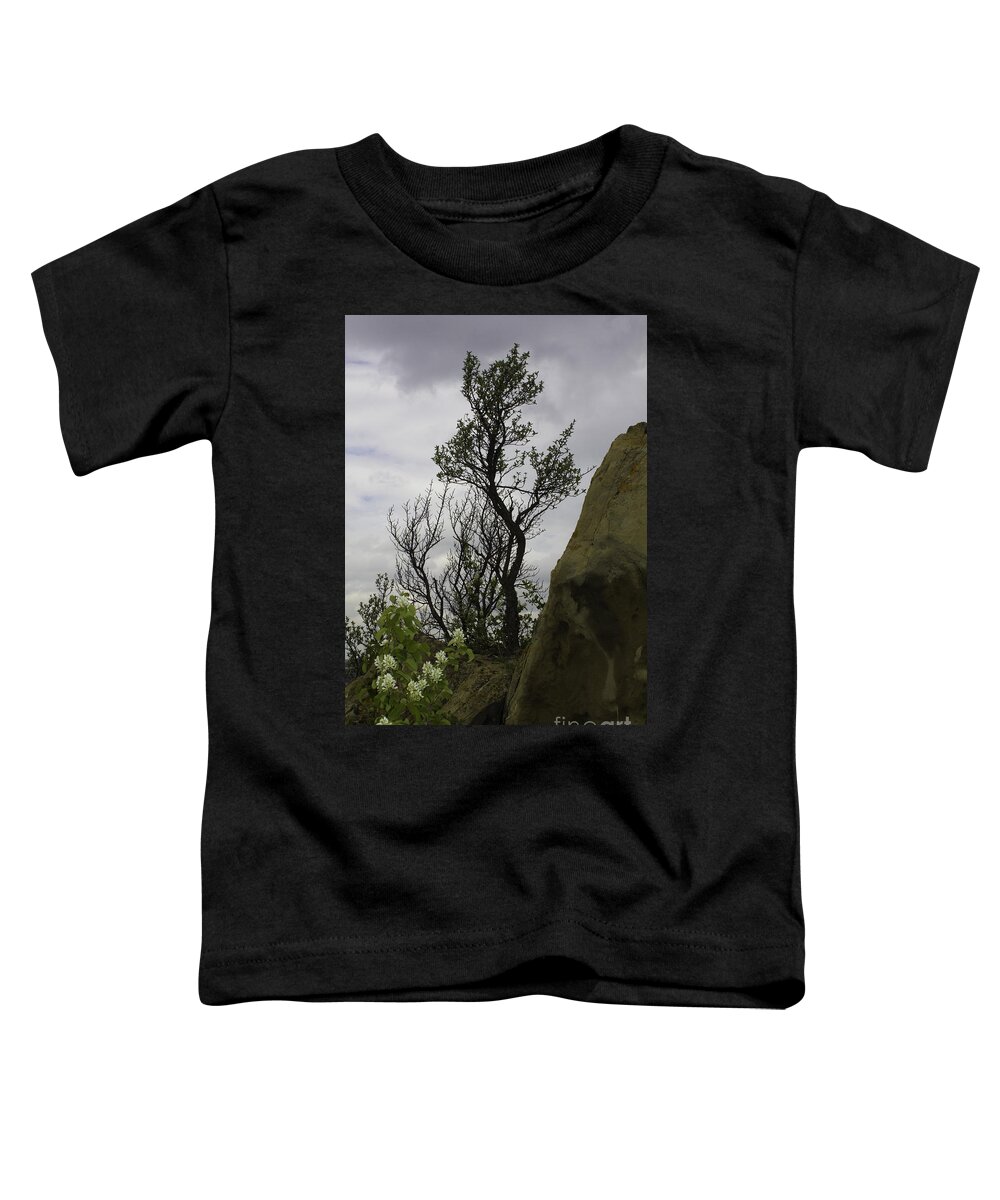 New Florals Toddler T-Shirt featuring the photograph Flora and Tree by Donna L Munro