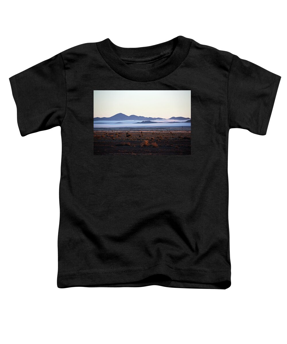 Fog Toddler T-Shirt featuring the photograph Fog in the Peloncillo Mountains by Lon Dittrick