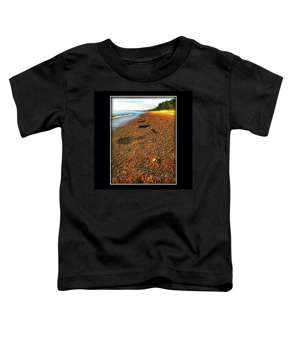 Footsteps Toddler T-Shirt featuring the photograph Footsteps Fade Even As More Are Made by Nick Heap