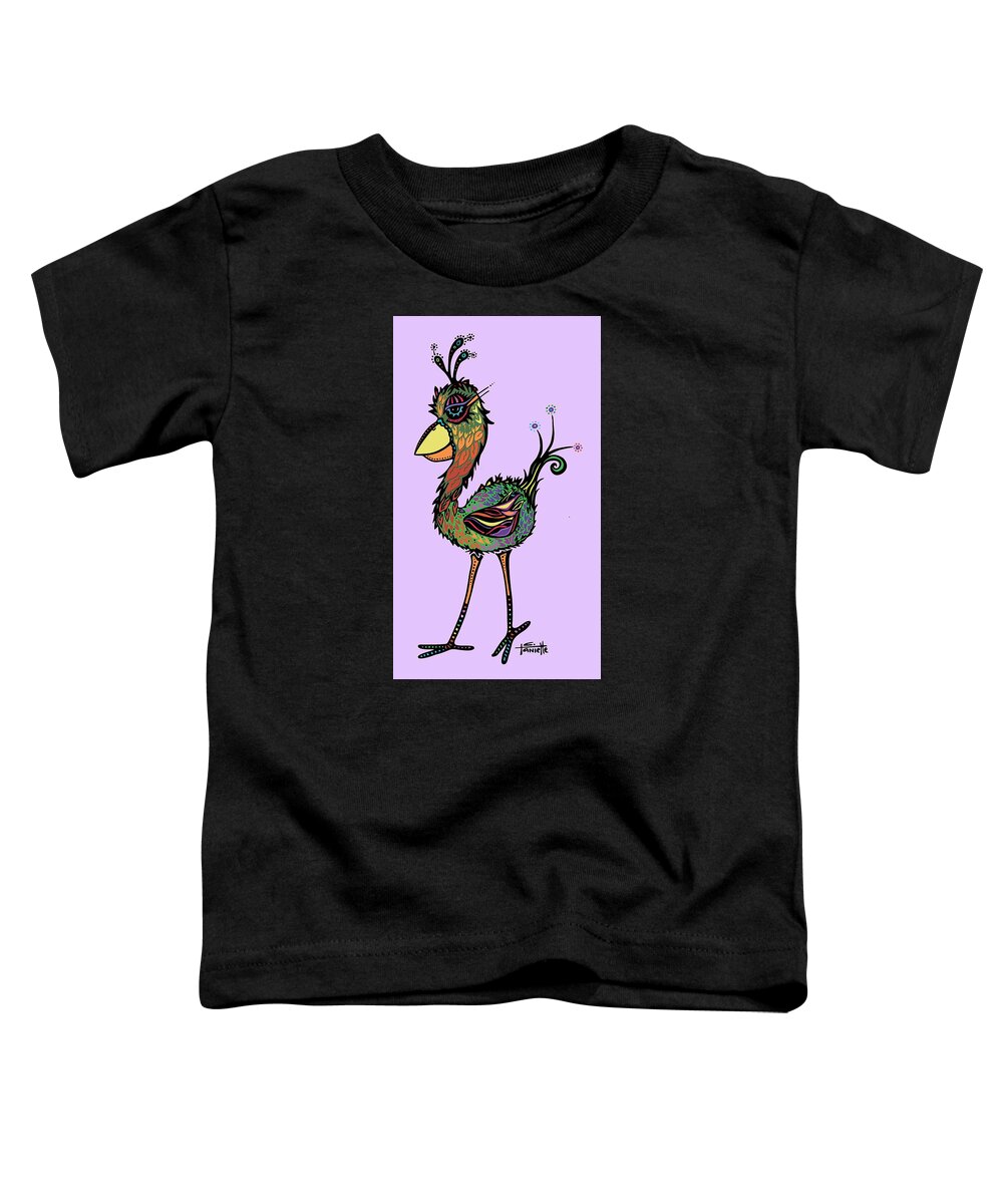 Bird Toddler T-Shirt featuring the digital art For the Birds by Tanielle Childers