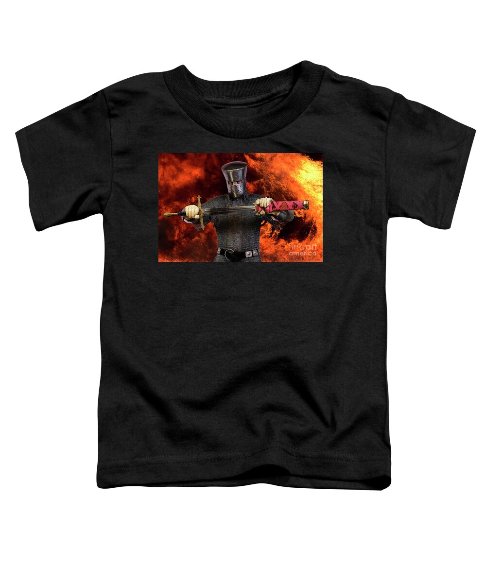 Knight Fight...knight Toddler T-Shirt featuring the photograph Forged In Fire by Bob Christopher