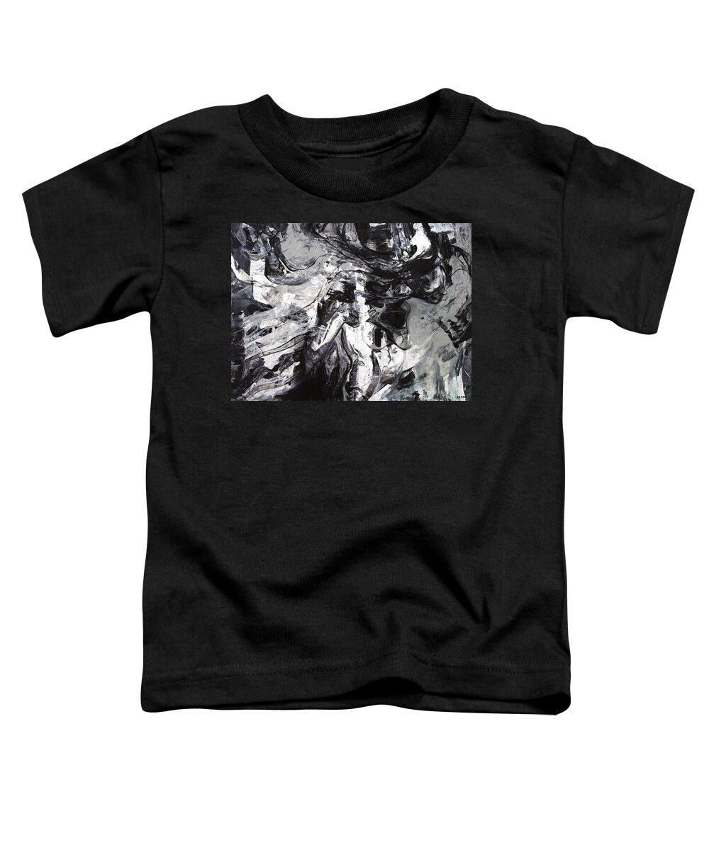 Forgive Toddler T-Shirt featuring the painting Forgive This Sacred Disaster by Jeff Klena