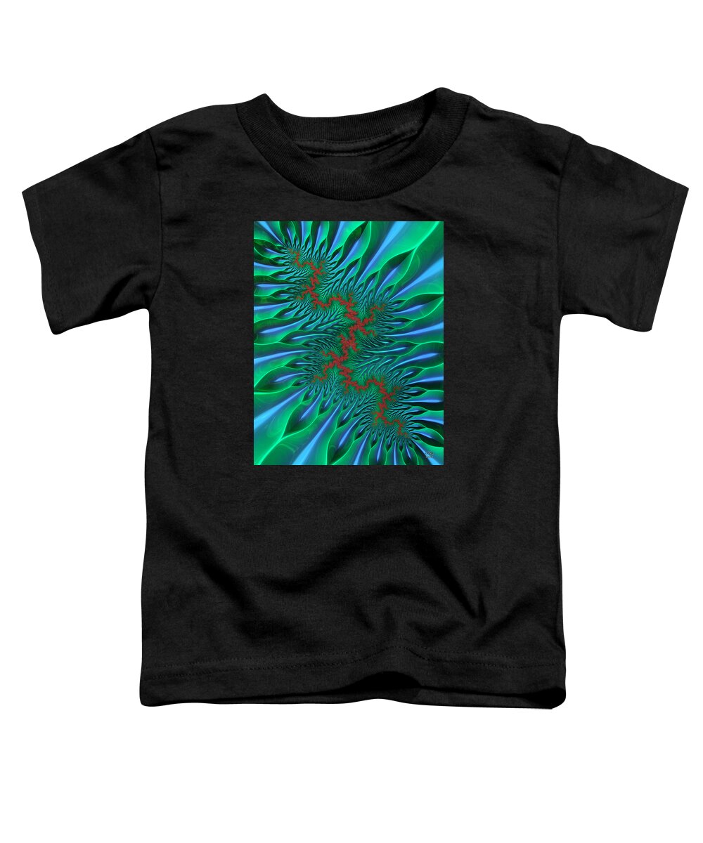 Abstract Toddler T-Shirt featuring the digital art Fractal Landscape IV by Manny Lorenzo