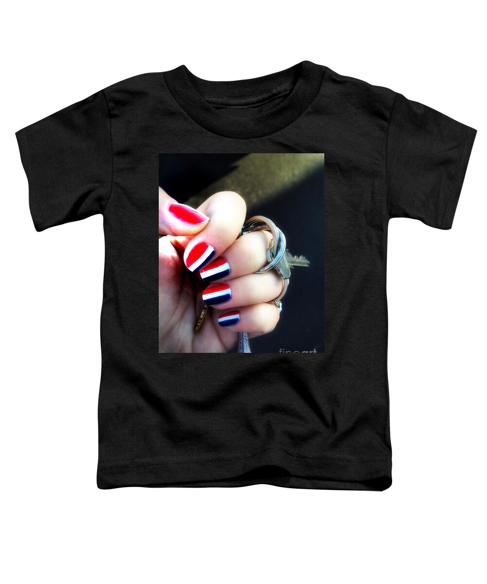 France Toddler T-Shirt featuring the photograph Frenchy Nails by HELGE Art Gallery
