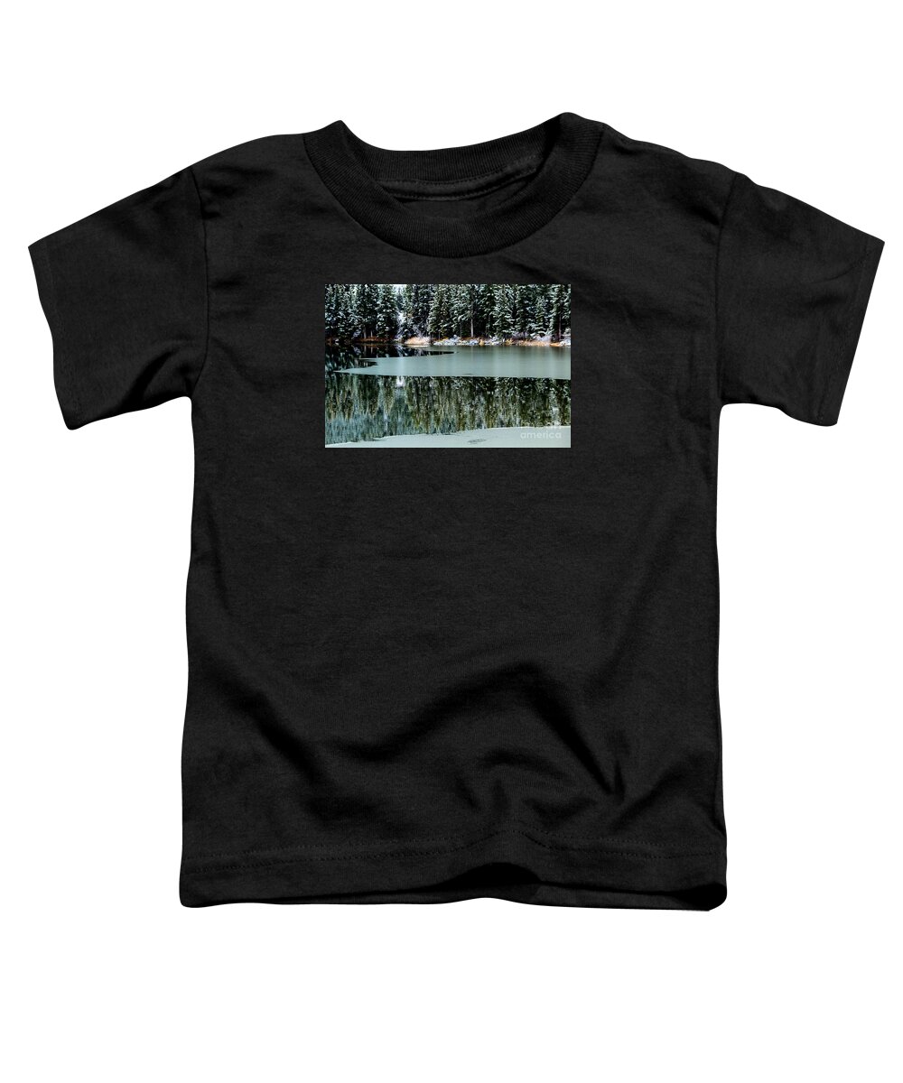 Lakes Toddler T-Shirt featuring the photograph Frosting Over by Roland Stanke