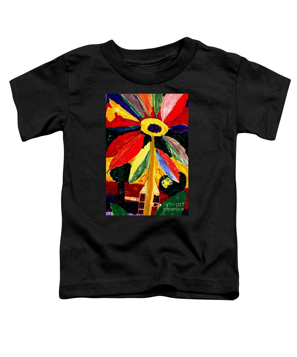 Children's Art Toddler T-Shirt featuring the painting Full Bloom - My Home 2 by Angela L Walker