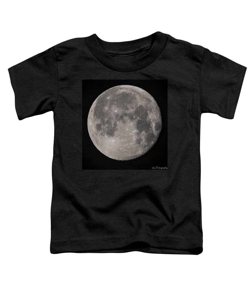 Moon Toddler T-Shirt featuring the photograph Full Moon by Wendy Carrington