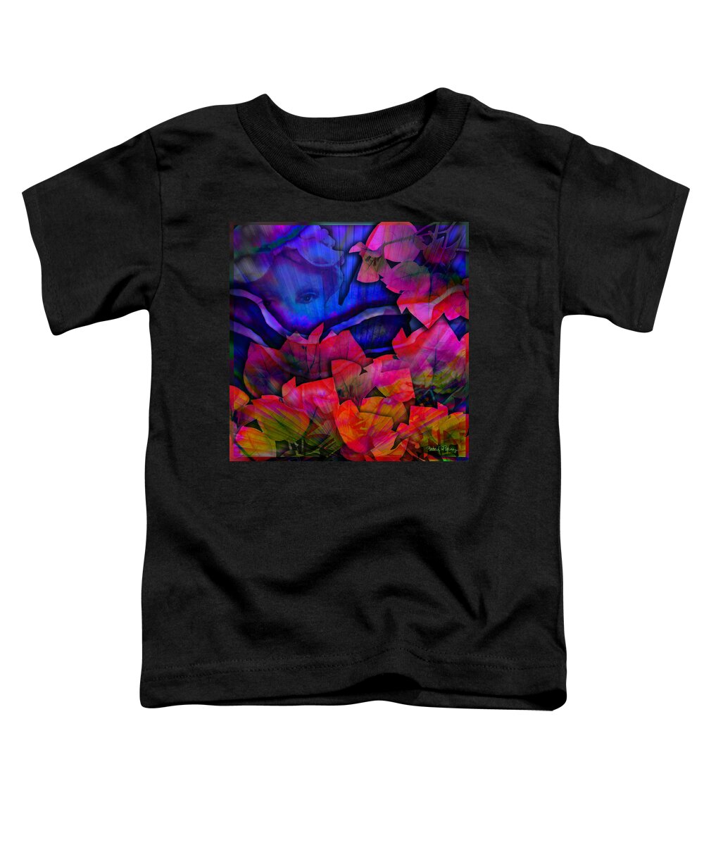 Garden Toddler T-Shirt featuring the digital art Garden Angel by Barbara Berney