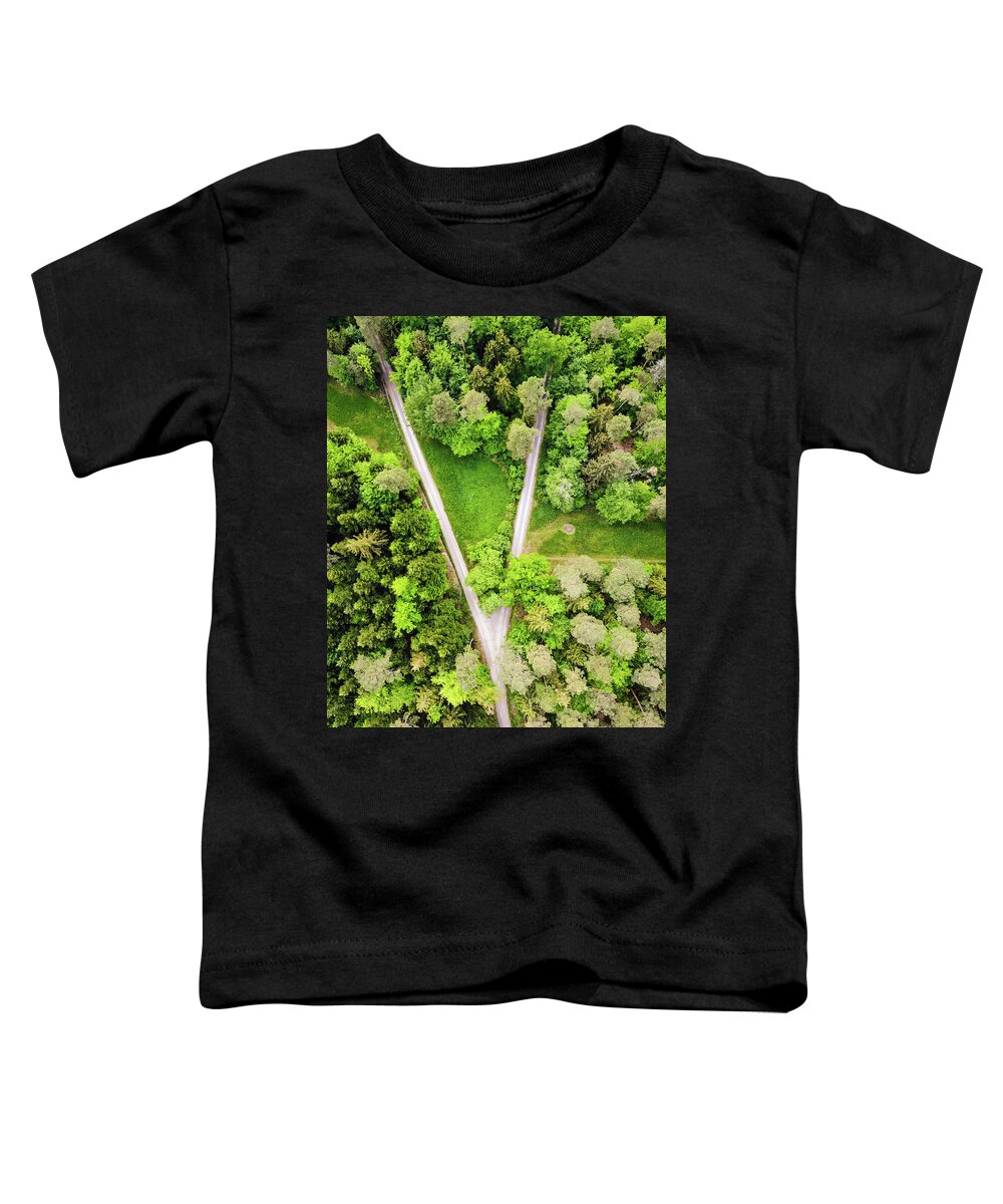 Forest Toddler T-Shirt featuring the photograph Geometric Landscape 02 Forest Path by Matthias Hauser