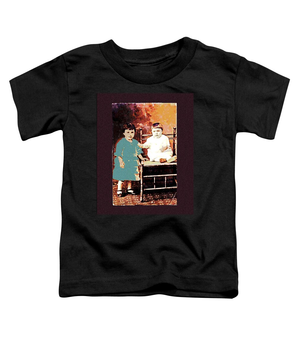 Antiques Toddler T-Shirt featuring the photograph Girl and Baby by John Vincent Palozzi