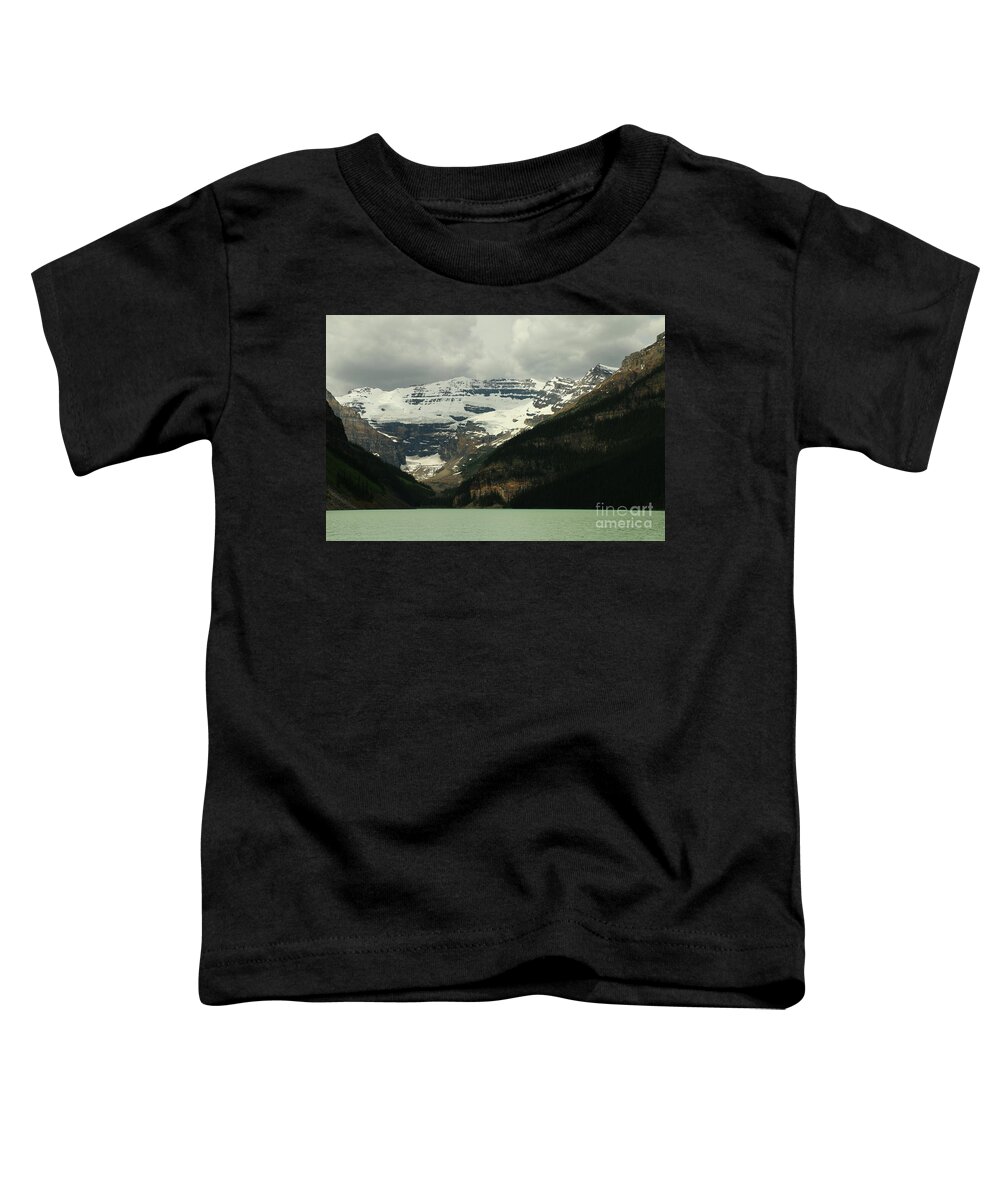 Mountain Toddler T-Shirt featuring the photograph Glacier And Lake Louise by Christiane Schulze Art And Photography