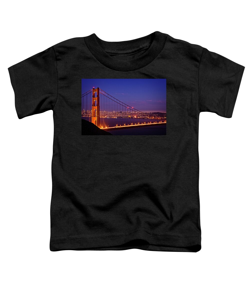 Afternoon Toddler T-Shirt featuring the photograph Golden Gate Bridge by Diana Powell