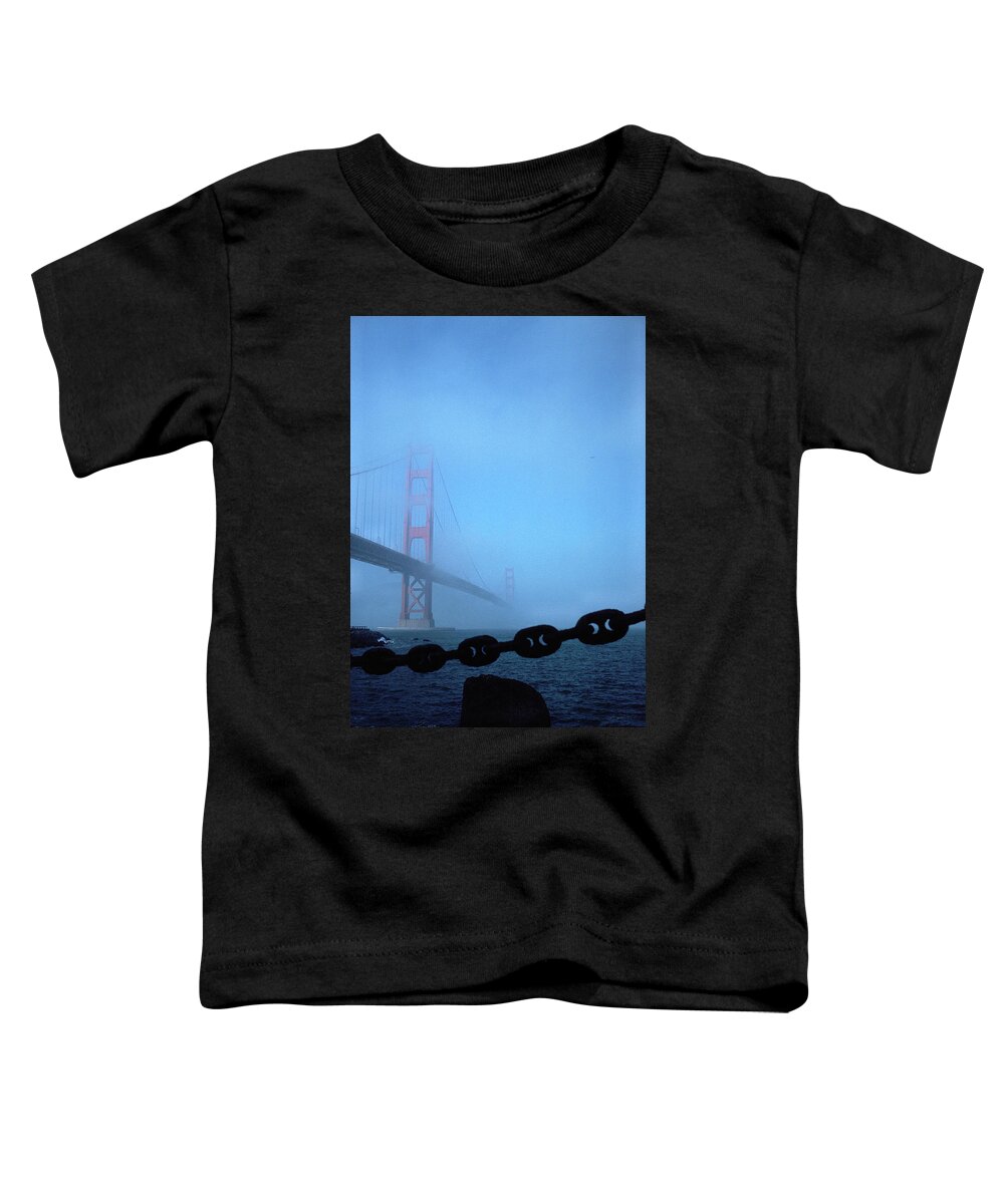 America Toddler T-Shirt featuring the photograph Golden Gate Bridge from Fort Point by Frank DiMarco