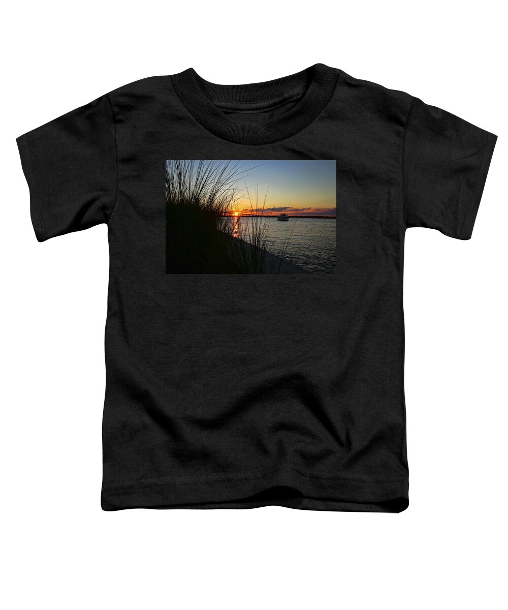 Lake Charles Toddler T-Shirt featuring the photograph Good Night From Lake Charles by Judy Vincent