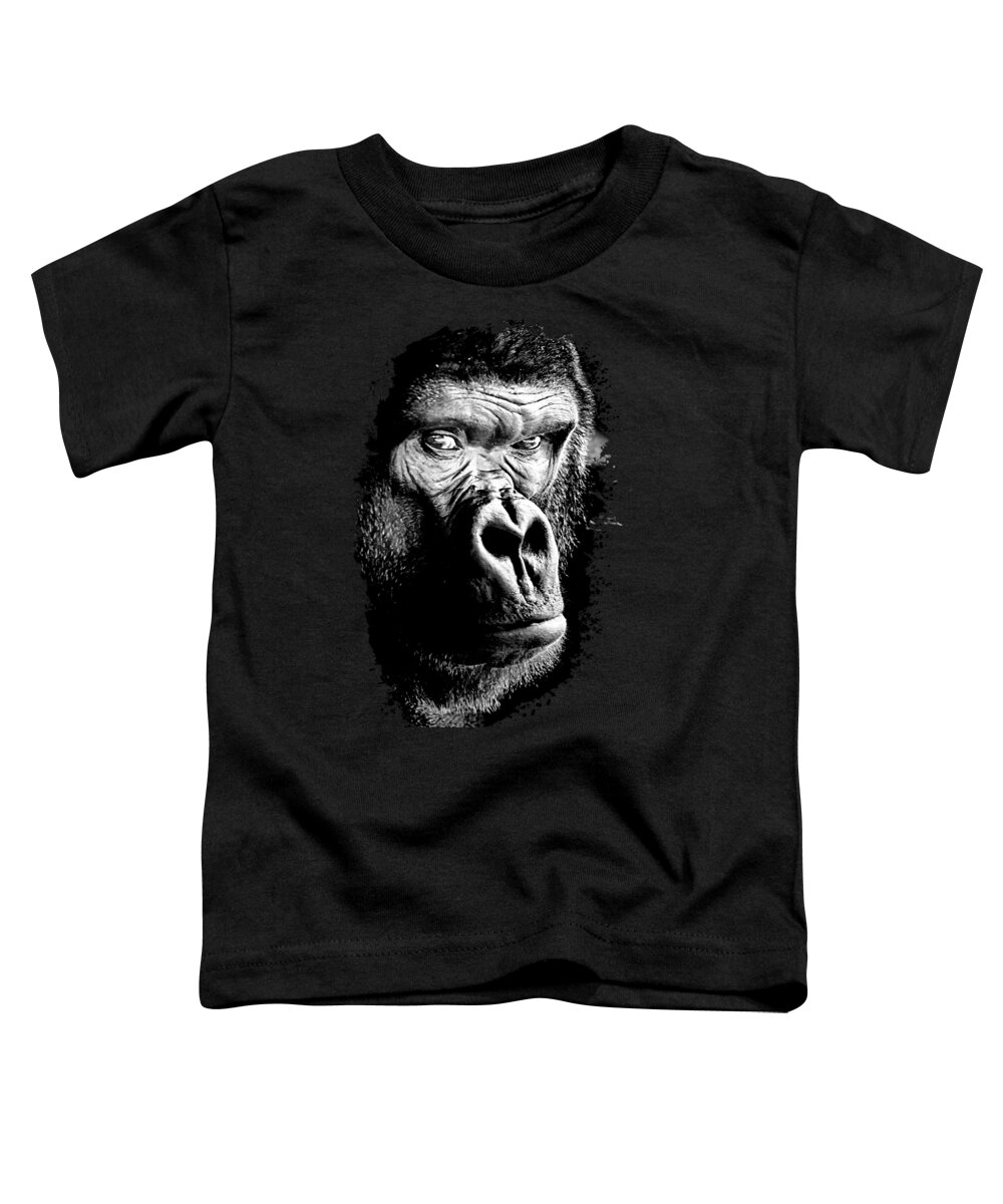 Gorilla Wall Art For Living Room Toddler T-Shirt featuring the photograph Gorilla by David Millenheft
