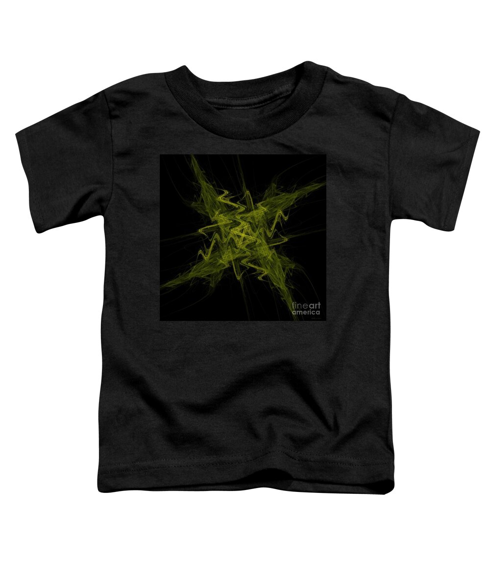 Green Crosshatch Toddler T-Shirt featuring the digital art Green Crosshatch Scribble by Elizabeth McTaggart