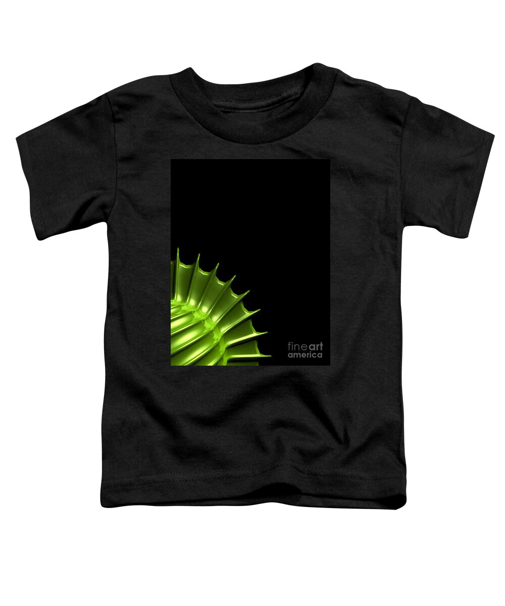 Pod Toddler T-Shirt featuring the digital art Green Pod by Phil Perkins