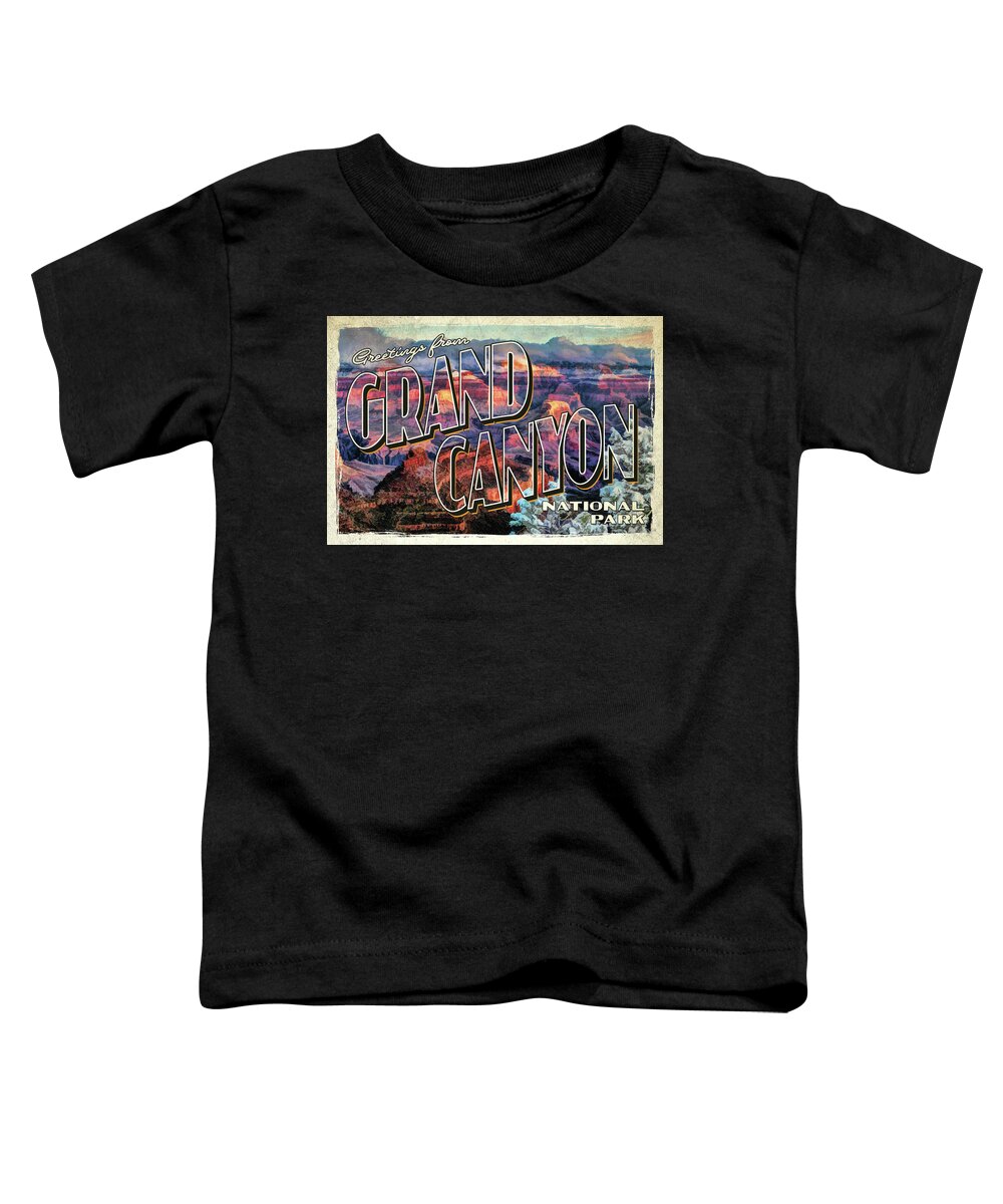 Grand Canyon Toddler T-Shirt featuring the painting Greetings from Grand Canyon National Park by Christopher Arndt