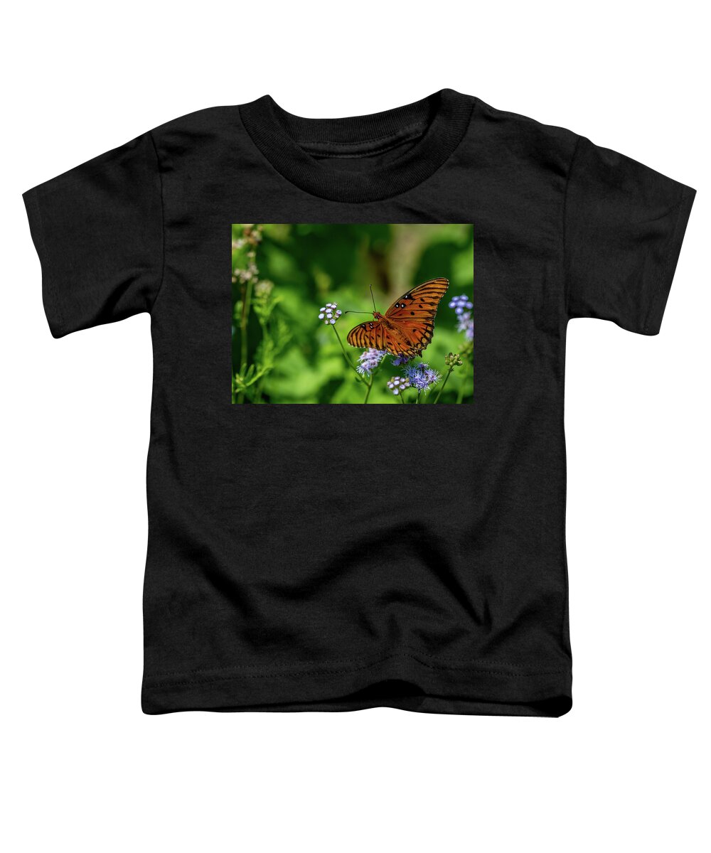 Butterfly Toddler T-Shirt featuring the photograph Gulf Fritillary Butterfly by Susie Weaver