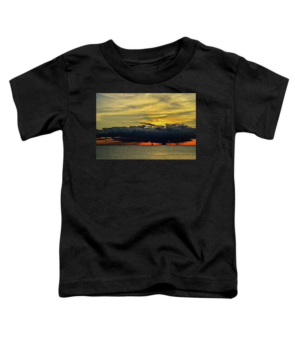 Sunset Toddler T-Shirt featuring the photograph Gulf Storms by Bradley Dever