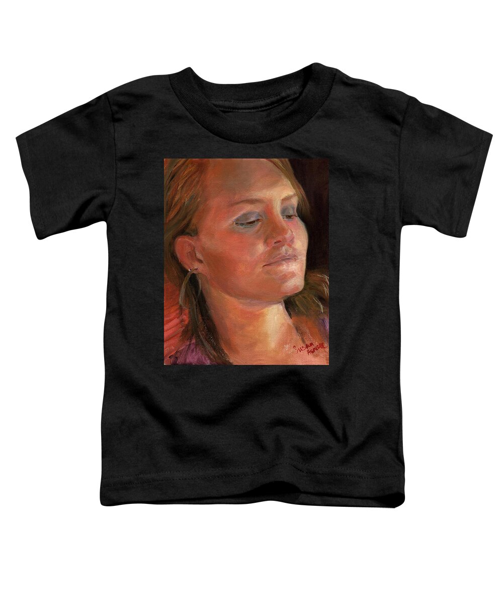 Portrait Toddler T-Shirt featuring the painting Hannah by Susan Hensel