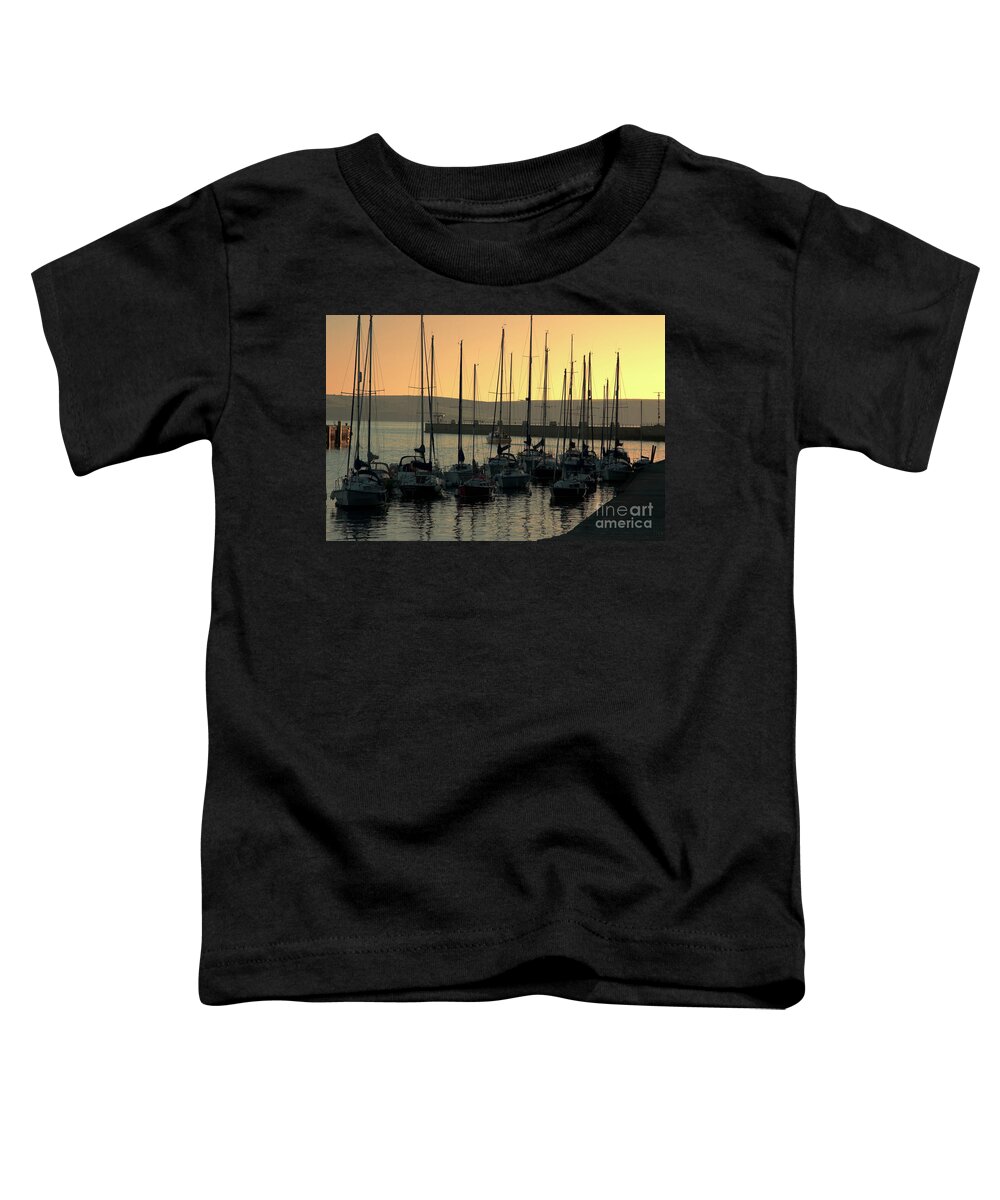 Weymouth Toddler T-Shirt featuring the photograph Harbor Sunrise by Baggieoldboy