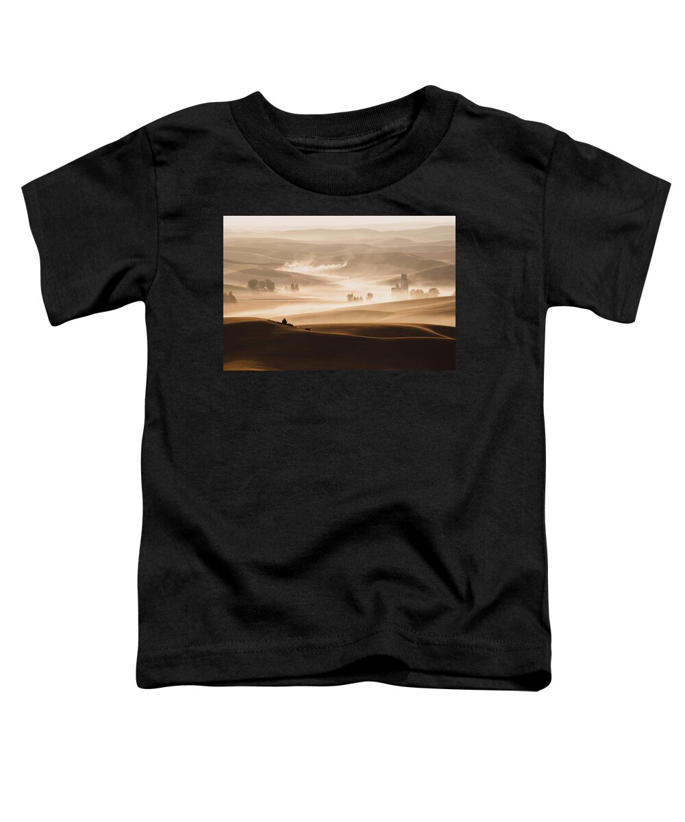Landscape Toddler T-Shirt featuring the photograph Harvest Dust by Chris McKenna
